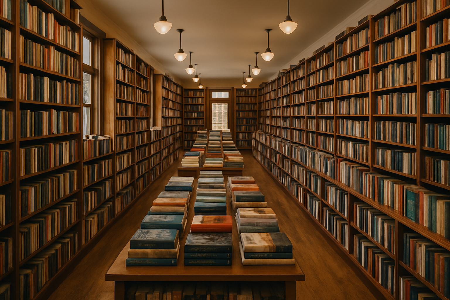 interno da livraria